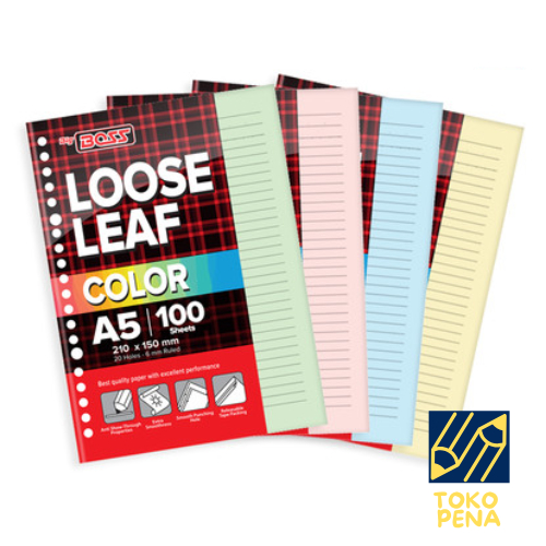 

Big Boss Loose leaf color A5 isi 100 lembar / isi binder Bigboss / Kertas binder berwarna A5