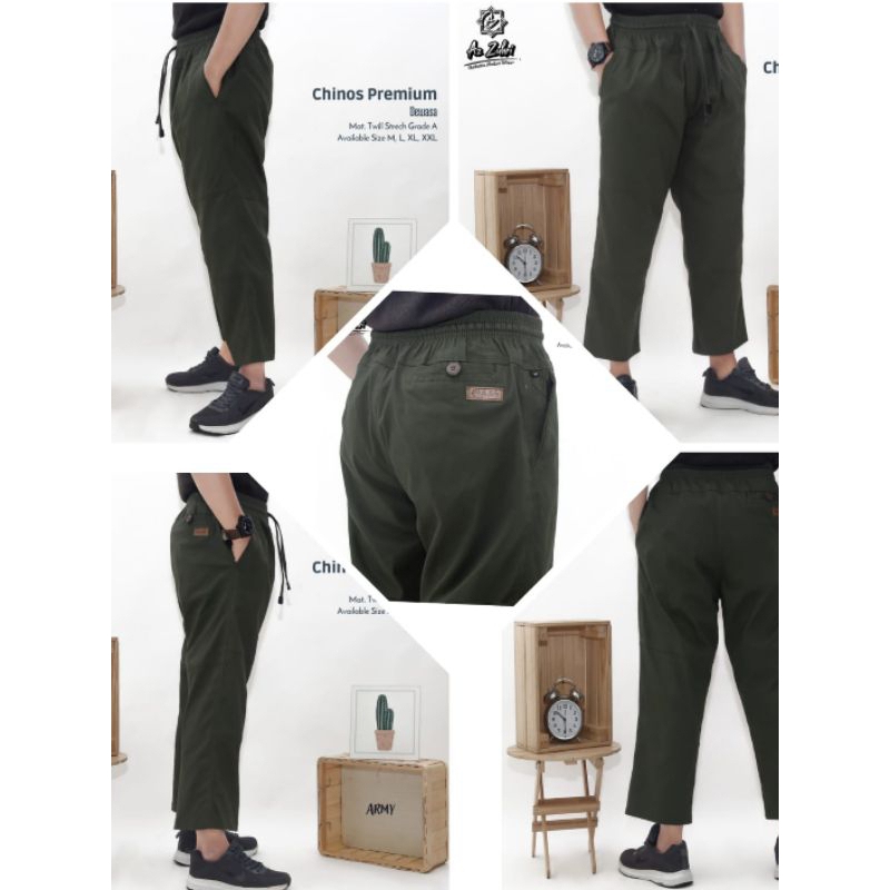 Sirwal Chinos Premium Dewasa Az Zuhri/ Celana Panjang Dewasa M L XL XXL