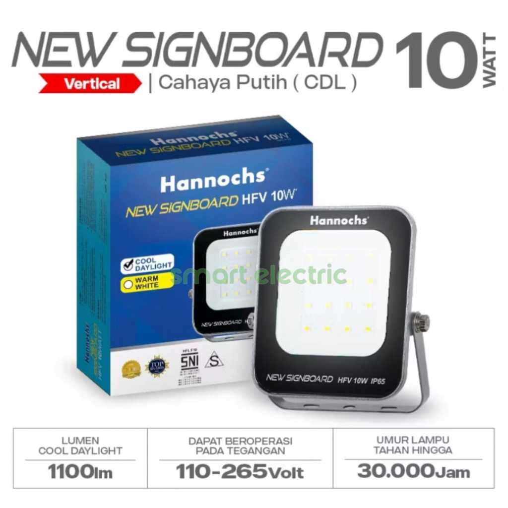 Hannochs Lampu Sorot LED Flood Light New Signboard 10 Watt Lampu Tembak