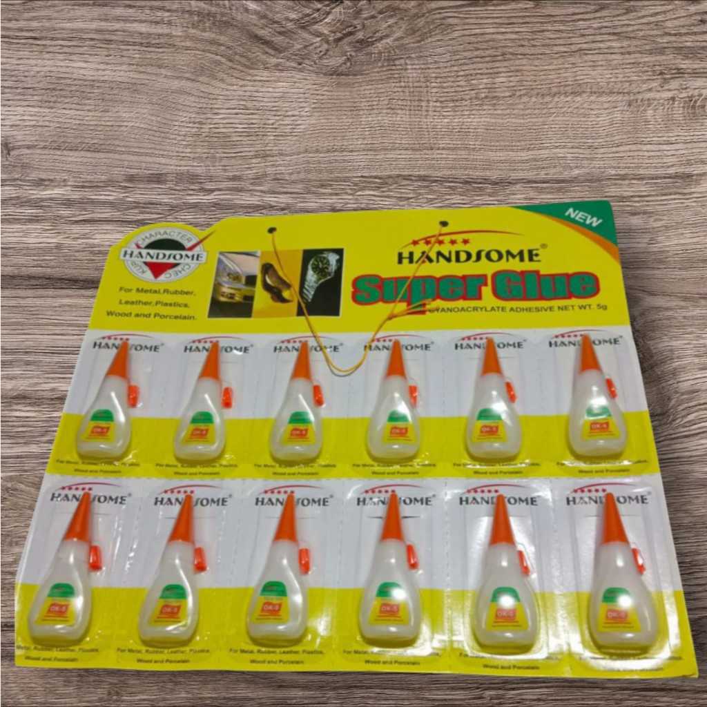 

12pcs lem handsome/superglue botol renceng