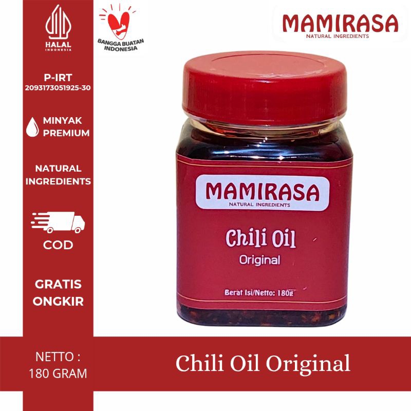 

Chili Oil Dimsum/Minyak Cabai/Sambal Original Mamirasa 180g