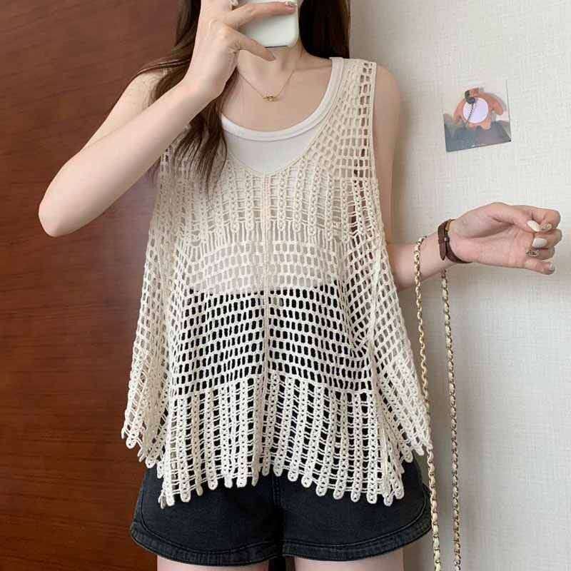 Rompi Katun Vest Kotak2 Wanita Bigsize Korea Style