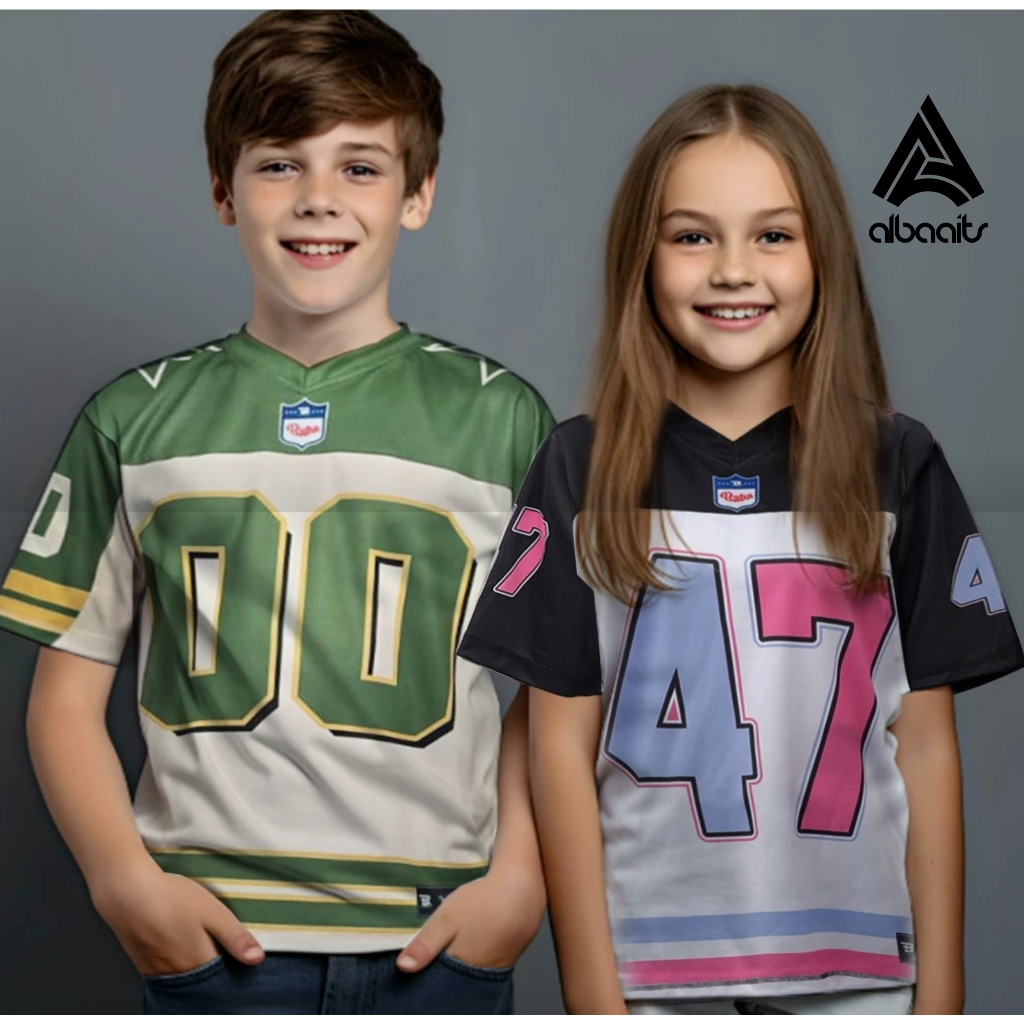 (Bisa COD) Baju anak Jersey Streetwear Oversize Boxy Fit Retro Unisex Vintage / Futsal/ Voly/ Tenis 