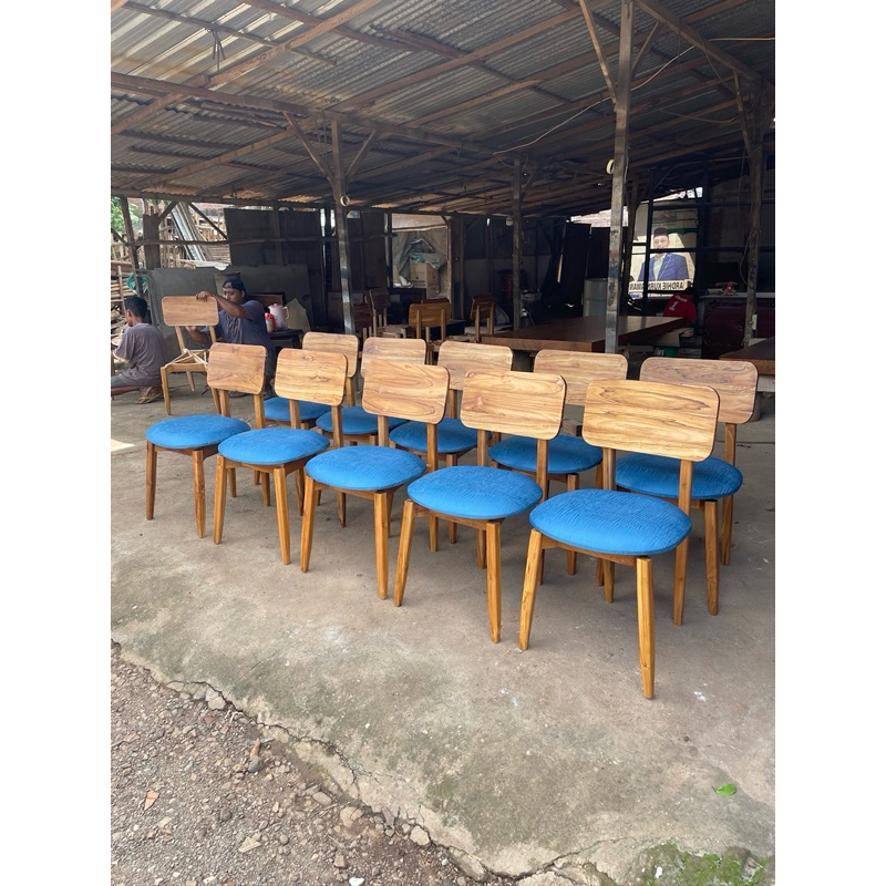 Ready Stock - Kursi Cafe Minimalis Kayu Jati/Kursi Cafe Jati Minimalis/Kursi Jati Minimalis