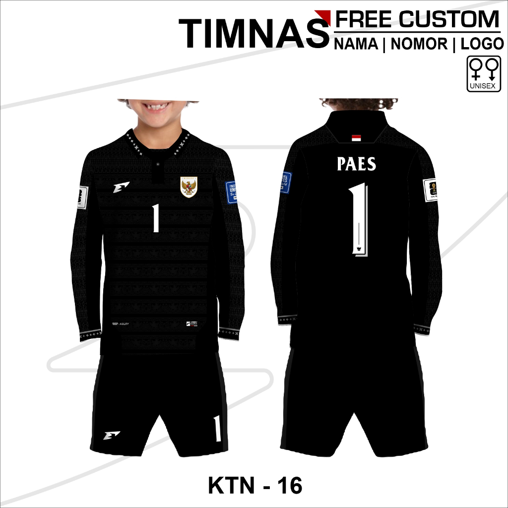 Baju kiper timnas indonesia terbaru 2025 jersey anak lengan panjang piala dunia 2025 2026 kaos maart