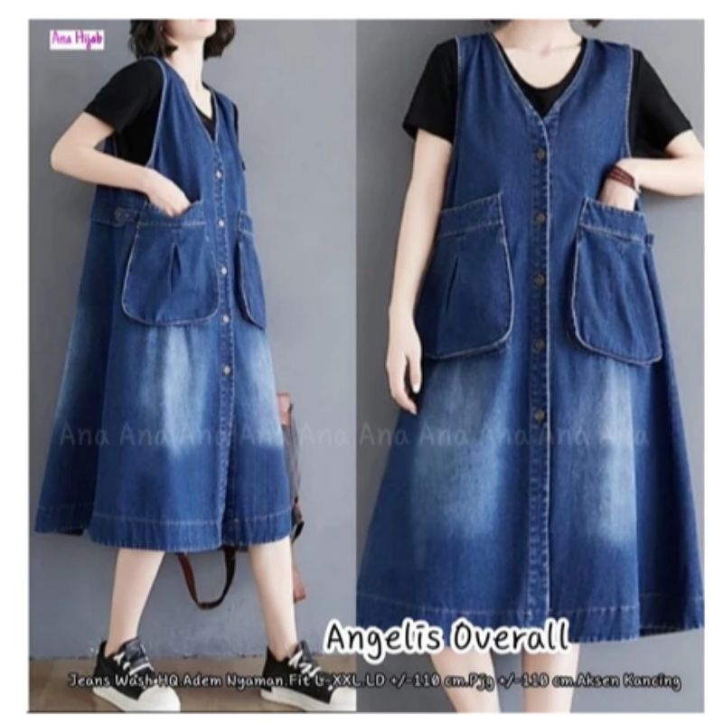 Bianca Overall Jeans Denim Trend Retro