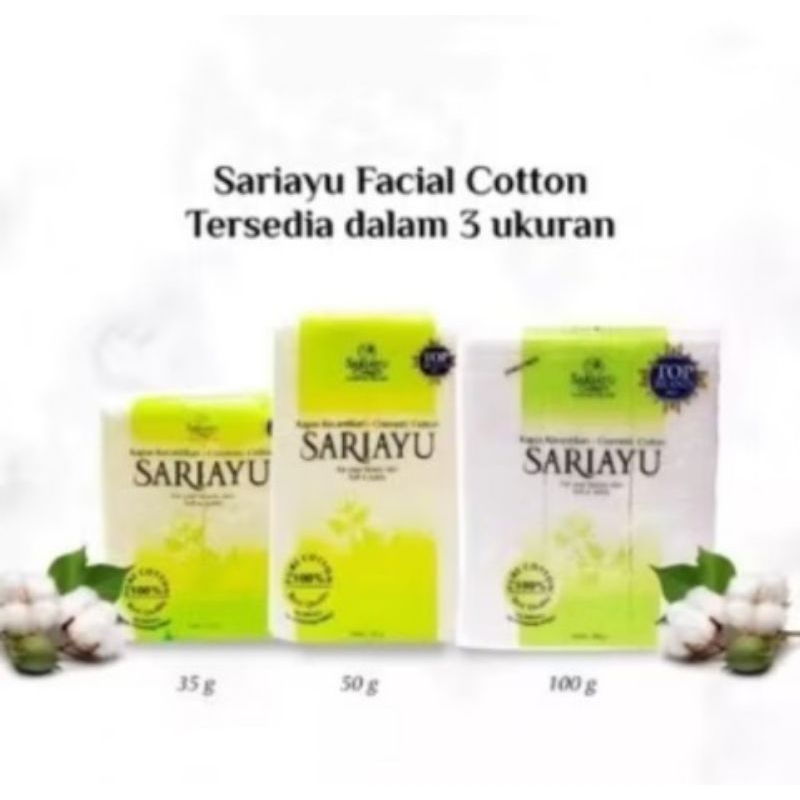 SARIAYU || SARI AYU || KAPAS WAJAH ISI 35GR, 50GR, 100GR