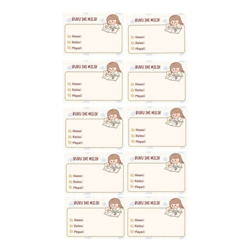 

Cetak Stiker Nama 1 lembar ISI 40an (free potong)