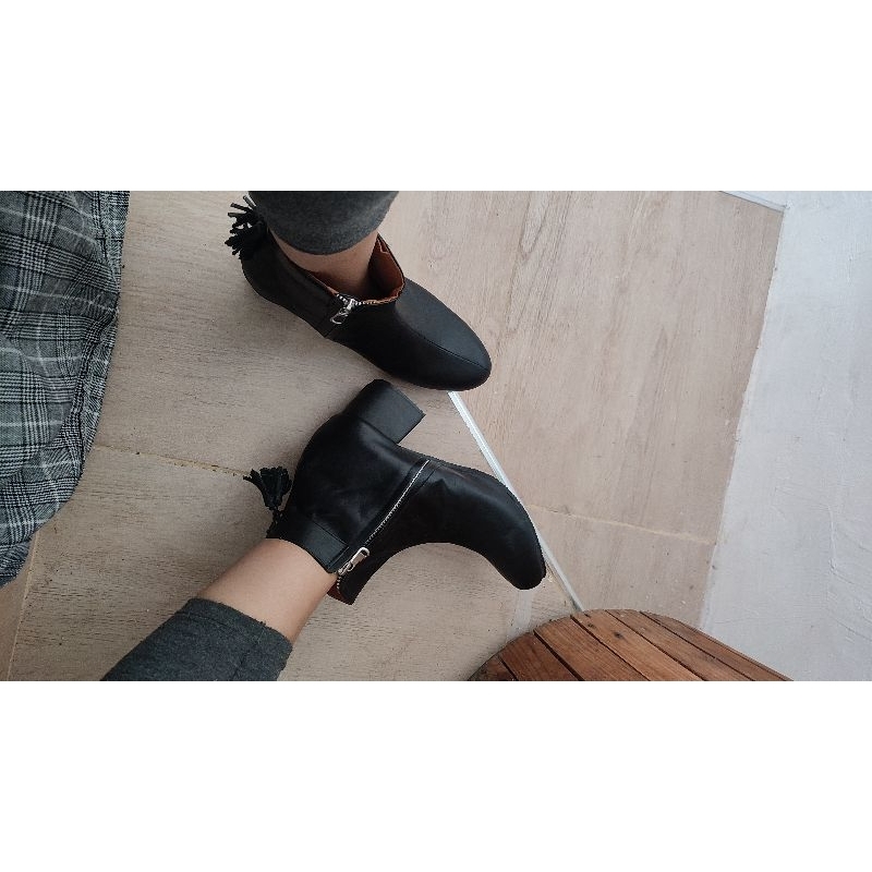 ankle boots heels kulit asli
