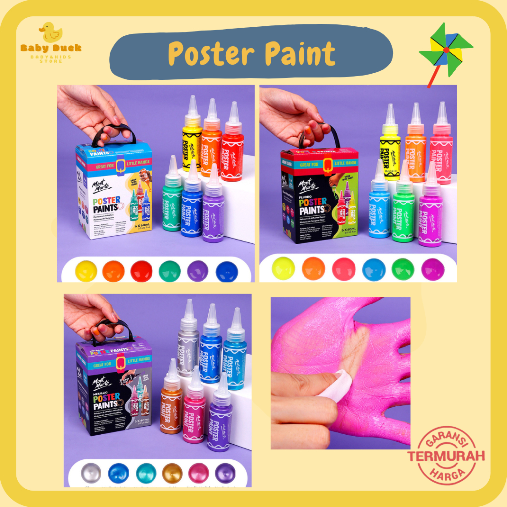 

Finger Paint Washable Poster Paint 6 Set Tinta Poster Untuk Anak Tinta Aman Untuk Kulit Tinta Cat Poster