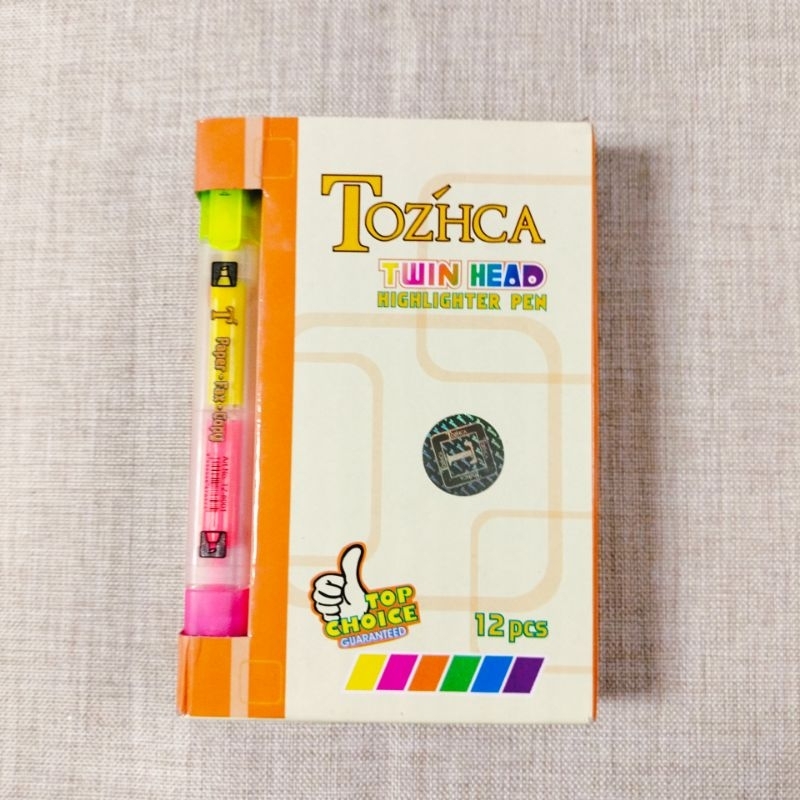 

HIGHLIGHTER PEN DUA WARNA DOUBLE TIP STABILO tozhca ( 1 Pack isi 12 Pcs)