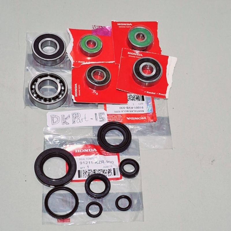 Bearing rasio gardan 6 aitem plus seal komplit Original Honda Vario 125 fi old Vario 150 New Vario 1