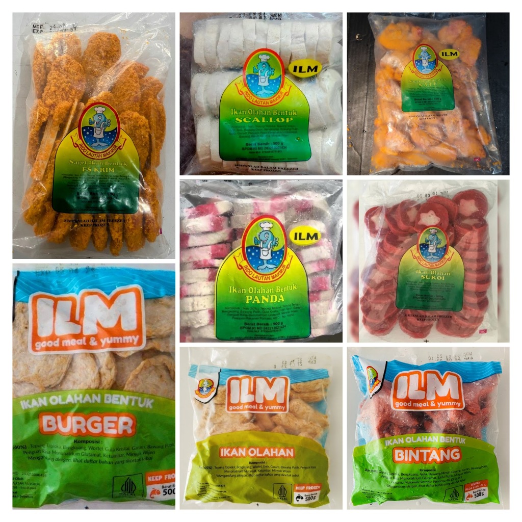 

ILM Produk Olahan Ikan – Tempura, Burger, Scallop, Sukoi, Naget Ice Krim, Telur Naga, Panda