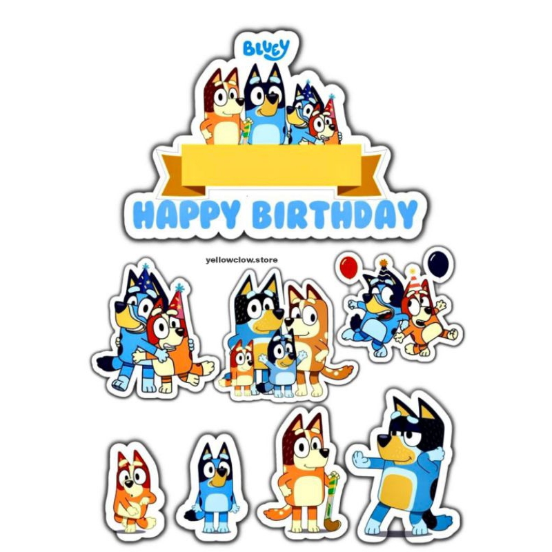 Topper Cake/ Kue Ultah Bluey Murah