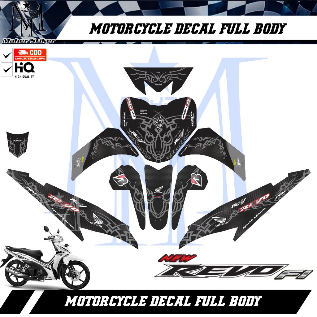 Decal Revo Fit FI Fullbody Stiker Revo Fit Injeksi Variasi Tribal