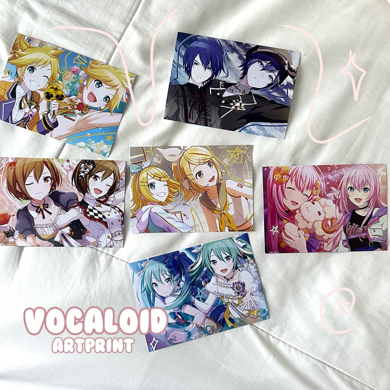 vocaloid artprints | project sekai vocaloid (miku, kaito, luka, rin, len, meiko)