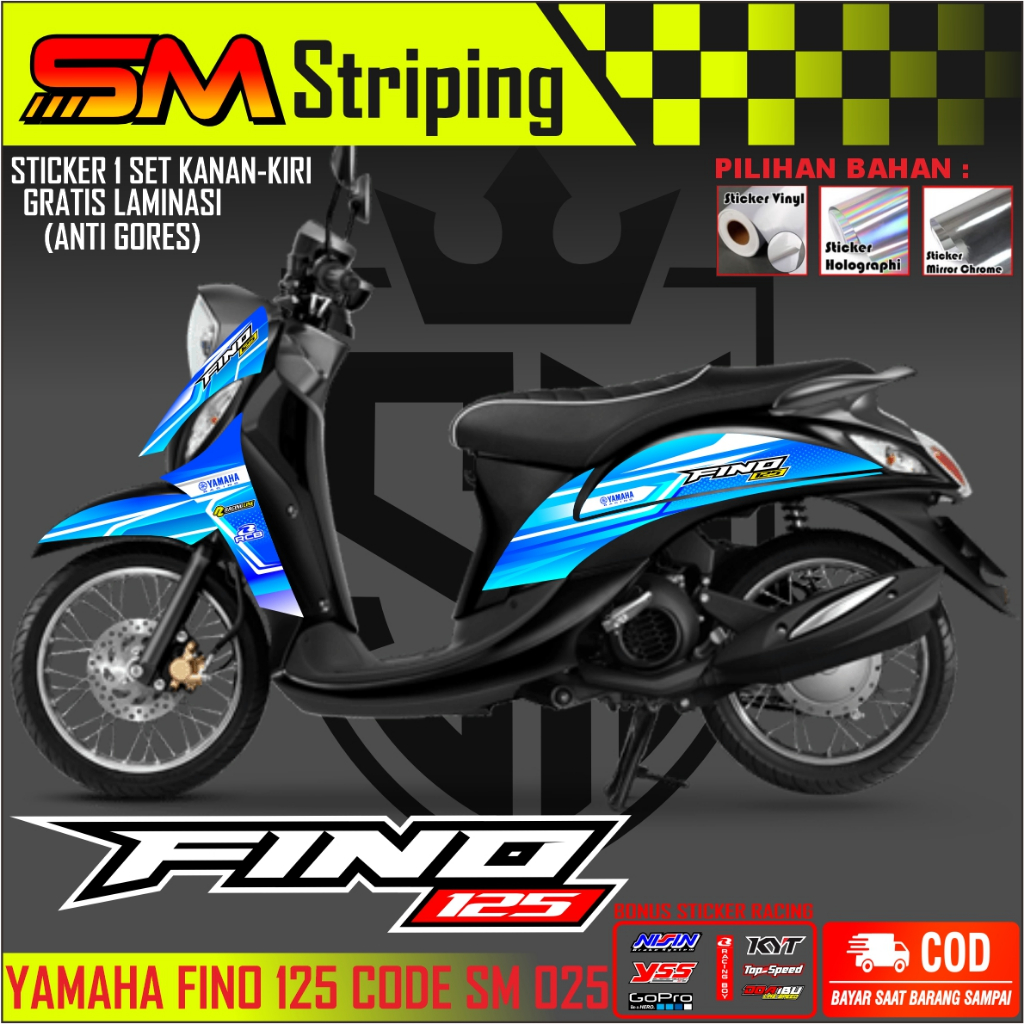 STRIPING VARIASI YAMAHA FINO / STICKER LIST VARIASI MOTOR FINO