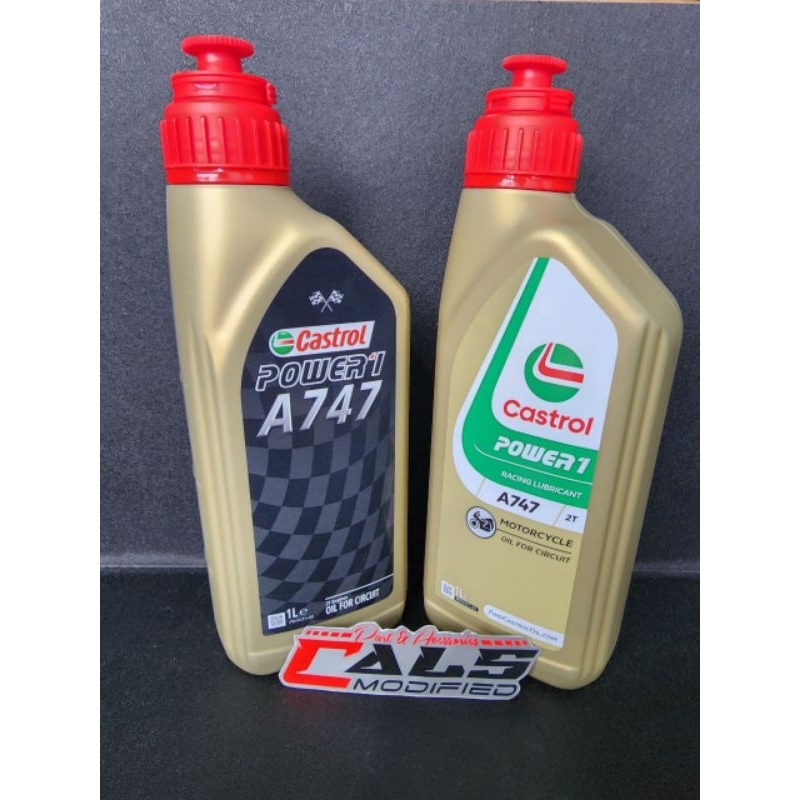 OLI SAMPING CASTROL A747 ORIGINAL OLI SAMPING 2TAK CASTROL A747 OLSAM 2STROKE A747 ISI 1LITER TERMUR