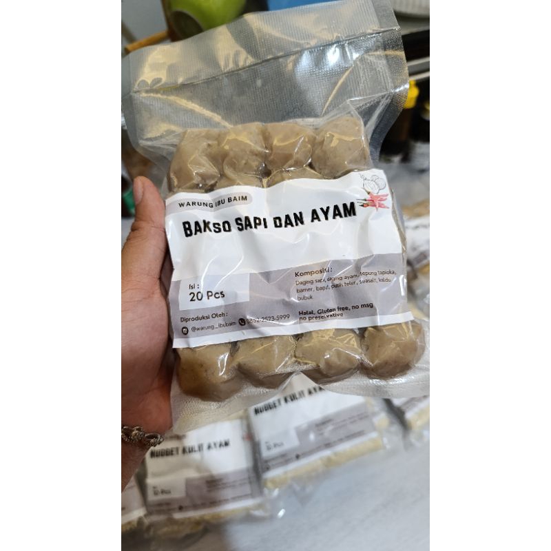 

Bakso sapi dan ayam gluten free