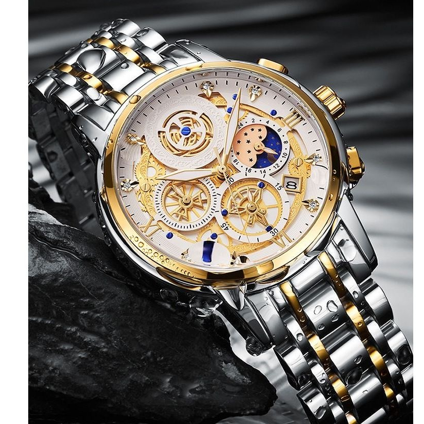 RECOMMENDED COD JAM TANGAN PRIA JP-17 BINBOND LUXURY ORIGINAL ANALOG SPORTY FULL STAINLESS TAHAN AIR