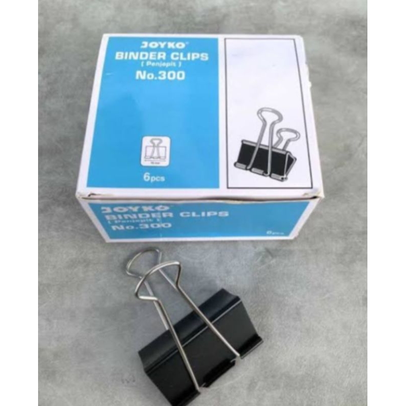 (1 pack isi 6 pcs)Binder clip besar/binder/binder clip 280/binder clip 300/binder clip 320/binder/bi