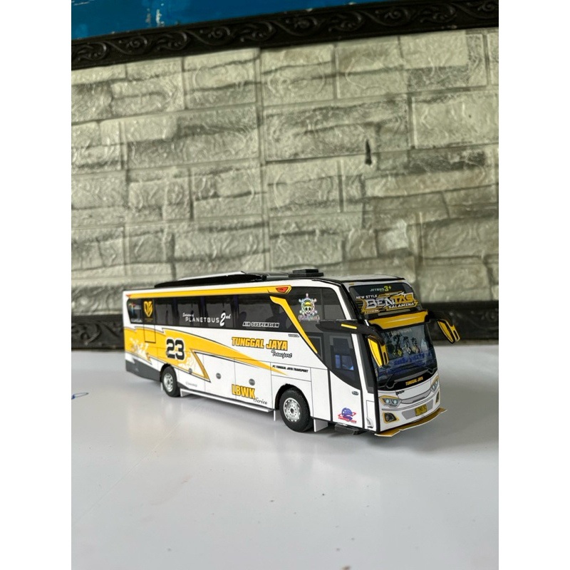 Miniatur Bus Bentas JB3 Tunggal jaya transport Mainan Anak Basuri
