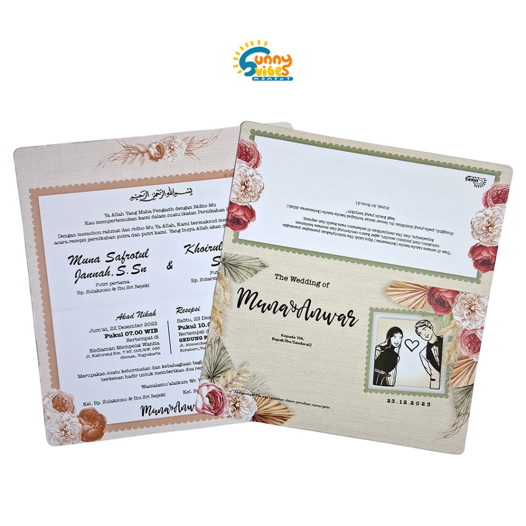 

undangan pernikahan Aesthatic mewah potret & landscape | undangan unik | souvenir undangan murah