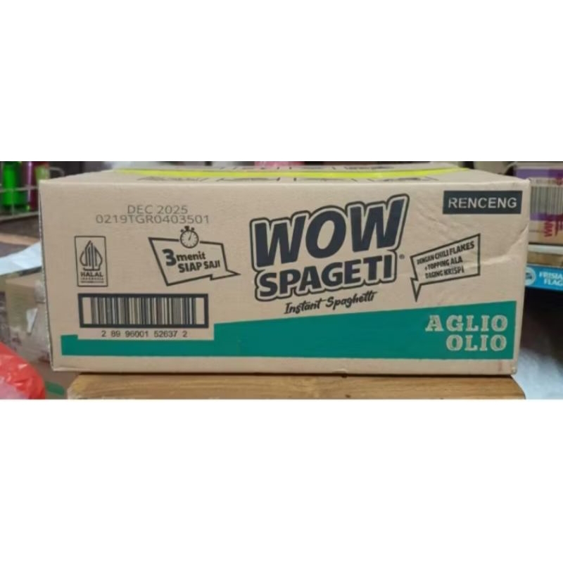 

Ygshop17 Mie Wow Spagetti / Spaghetti Pasta 88Gr/Aglio Lio, Bolognese ,Carbonara(1Dus 40 Pcs)