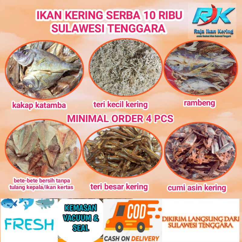 

IKAN ASIN KERING SERBA 10 RIBU TERBAIK & TERMURAH ASLI SULAWESI TENGGARA