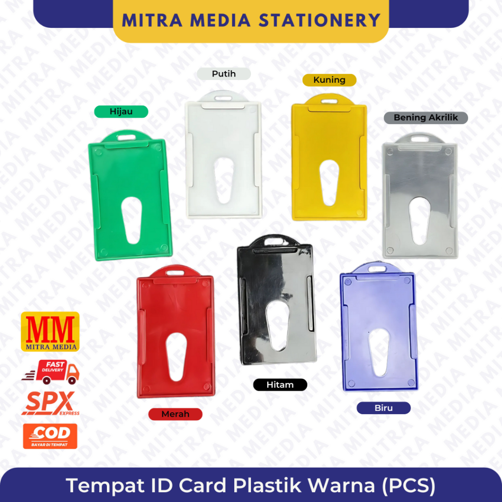 

(PCS) ID Card Transparan / Kartu Akrilik / Casing Kartu Bening / Card Holder / Tempat ID Card Warna