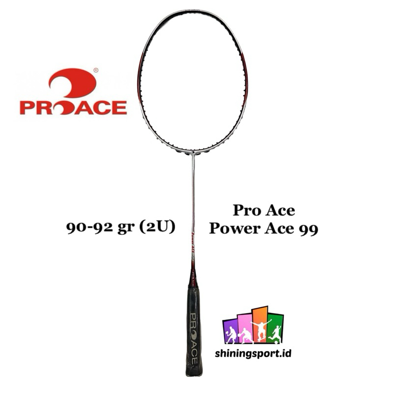 Raket Badminton Pro Ace Power Ace 99 (+ Free Kaos & Towel Grip 2 pcs)