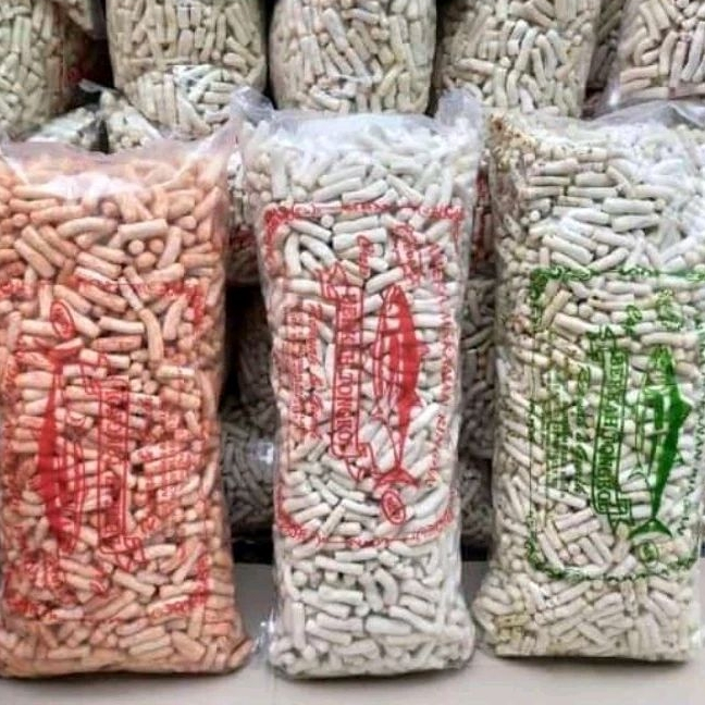 krupuk ikan tongkol 3 rasa/kerupuk ikan tongkol 1 bal/kerupuk ikan tongkol balado asin cabe ijo