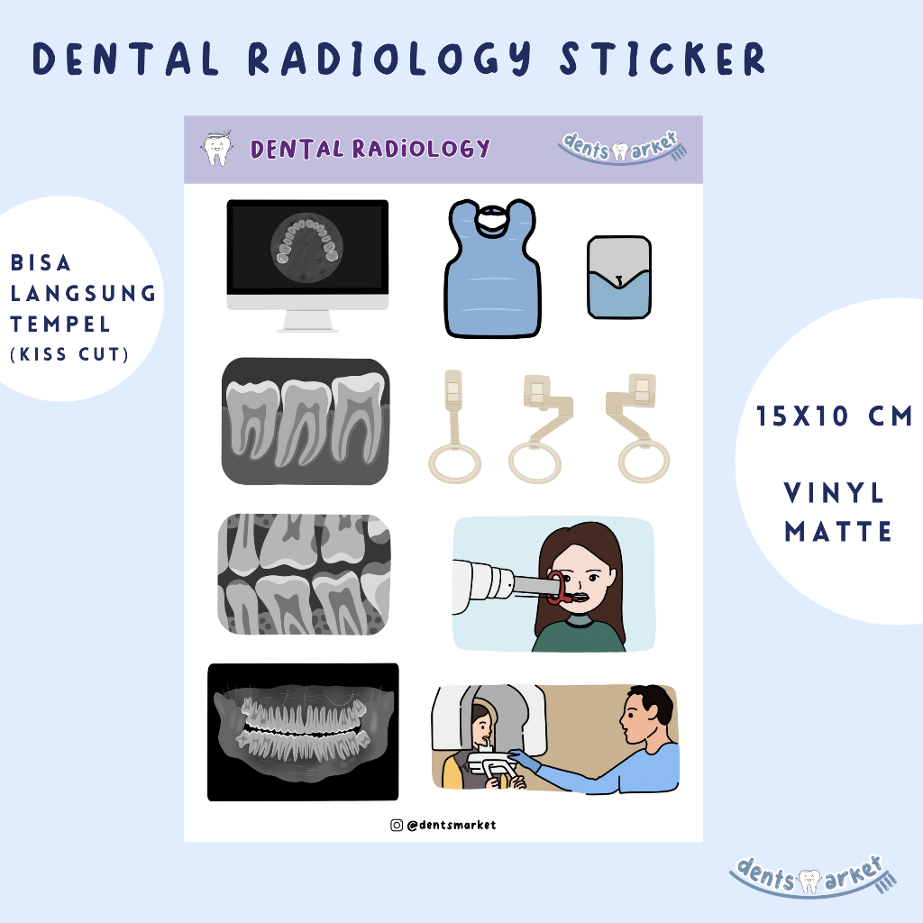 

Radiology Dental Sticker Sheet / Sticker Kedokteran Gigi Merchandise Radiologi / Dental Student Dentistry Sticker Radiography