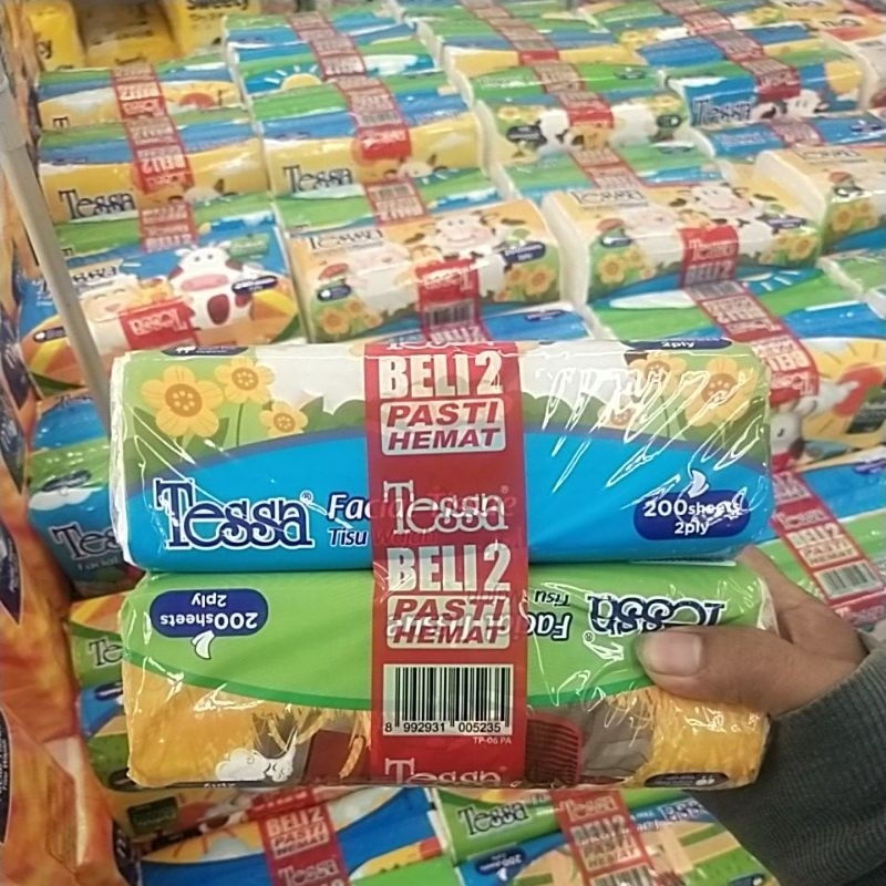 tisu Tessa 200 sheets dapat 2 pcs
