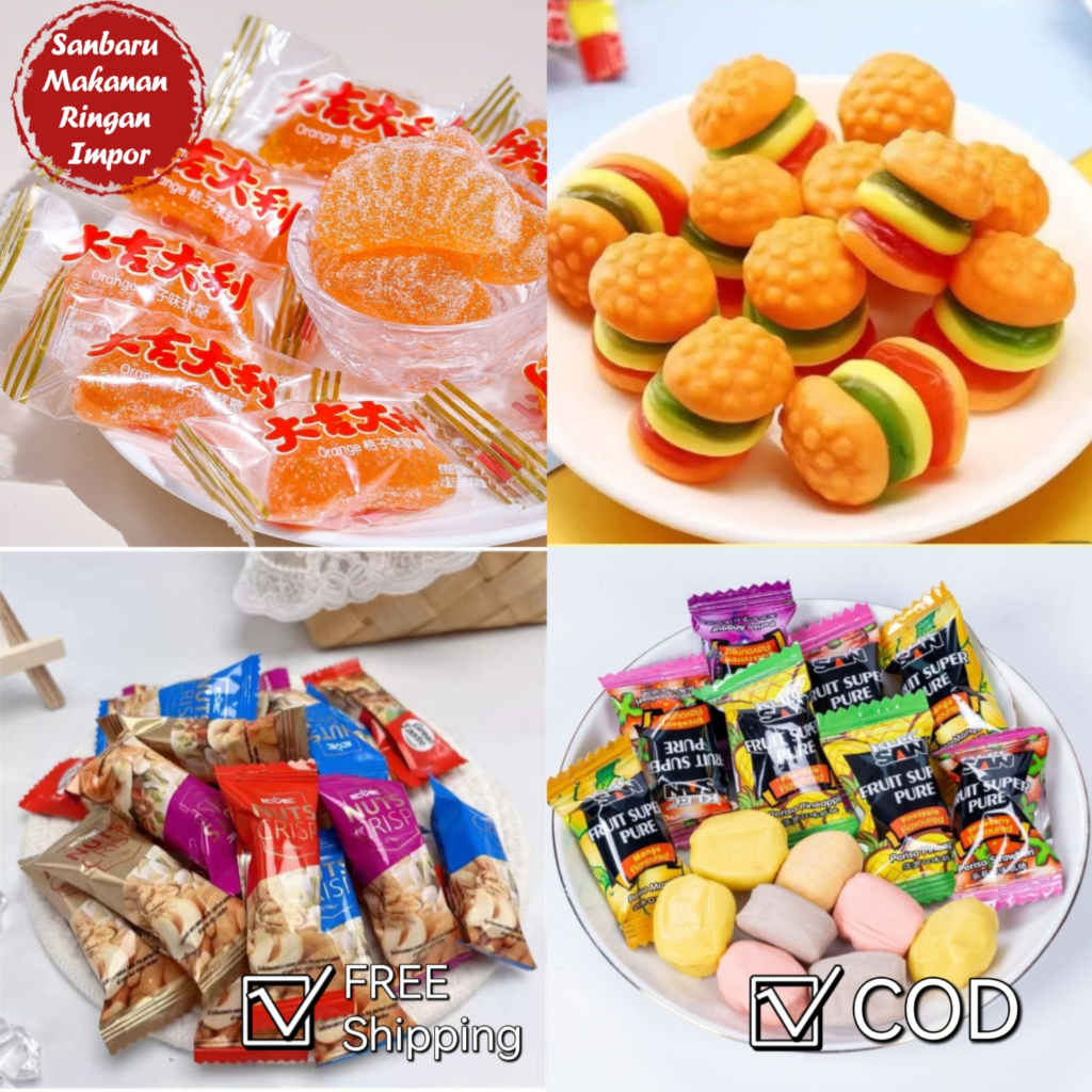 

【Halal】【 harga grosir】 permen impor Cina, fudge oranye DA JI DA LI, permen kacang, fudge hamburger, fudge buah, berbagai permen meriah, pengiriman langsung dari gudang 100 gram