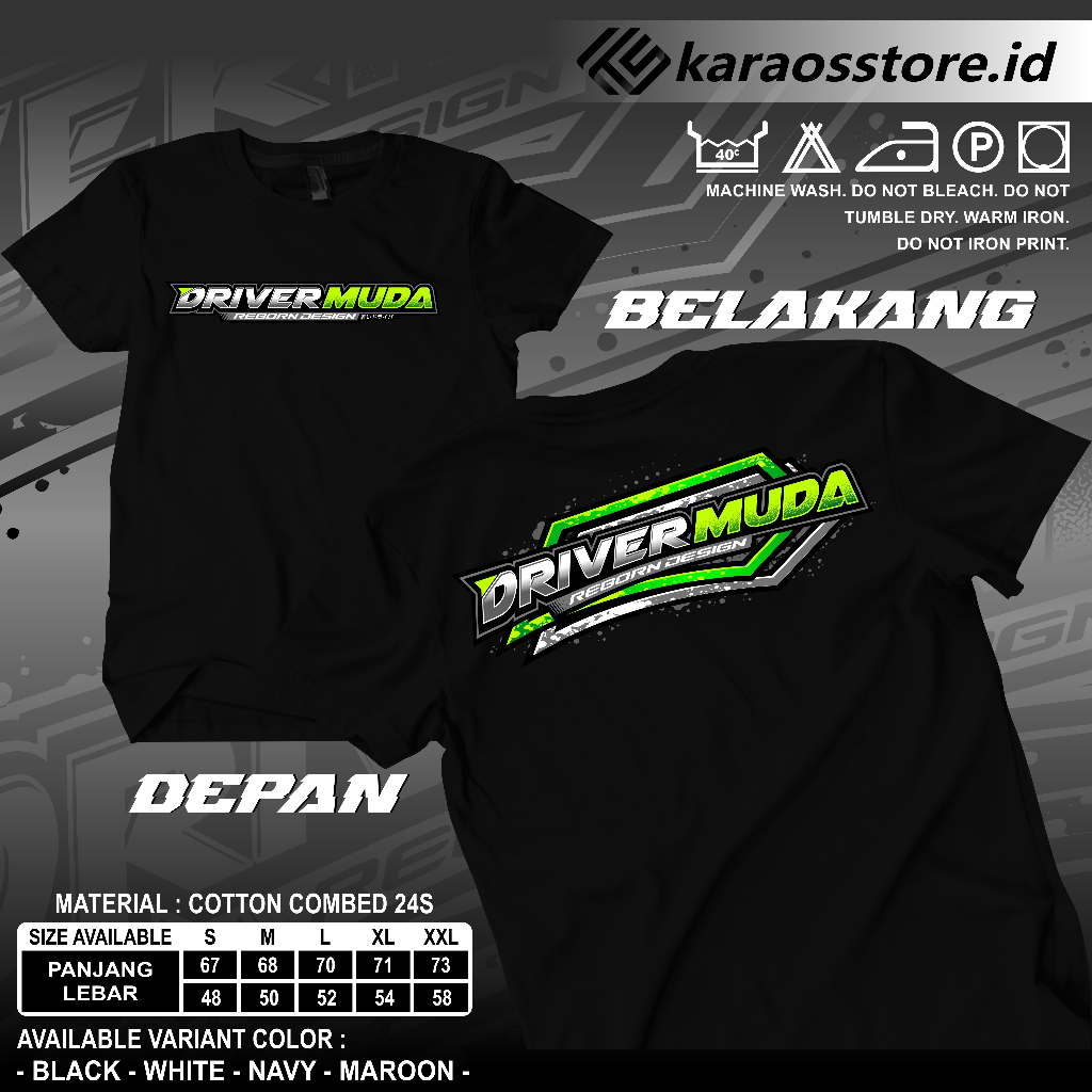 kaos distro driver muda reborn baju kaos pesona driver muda