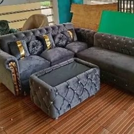 sofa casterfil Liter L minimalis sofa ruang tamu sofa Palembang sofa custom Palembang