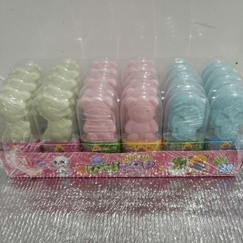 

LOLLYPOP WHISTLE PERMEN LUCU 3D ISI 30PCS