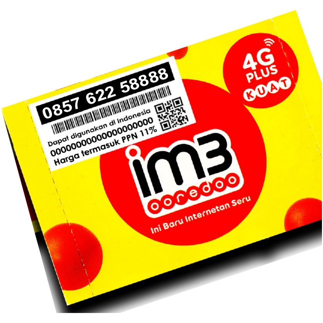 Nomor Cantik Indosat Kwartet 888 8888 Super Hoki 5888 58888 Nomer Rapi Perdana im3 Ooredoo Kuartet D