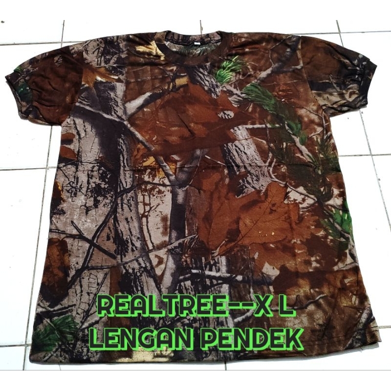 kaos baju camo realtre lengan pendek