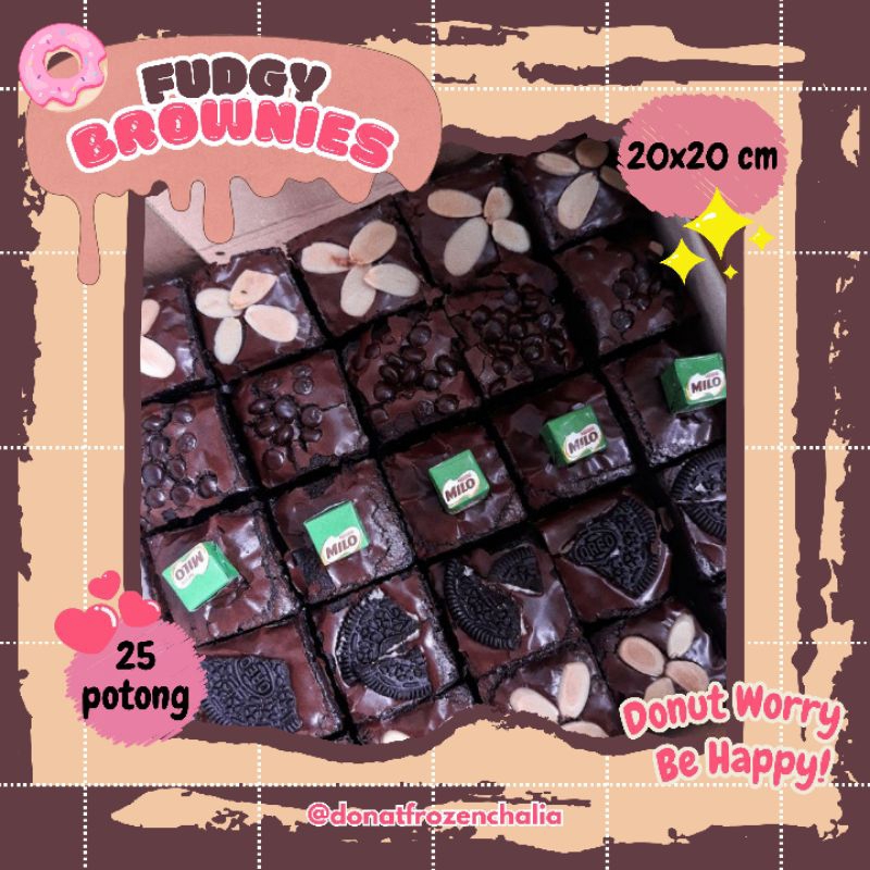 

[Chalia] FUDGY BROWNIES SEKAT 20x20 CM ISI 25 PCS