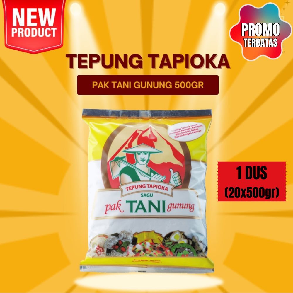 Tepung Tapioka Cap Pak Tani Gunung Rose Brand 500gram 1 DUS