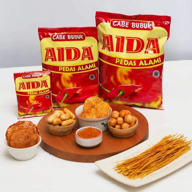 

RK60 Cabe Bubuk Aida Kemasan 500g Pedas Alami