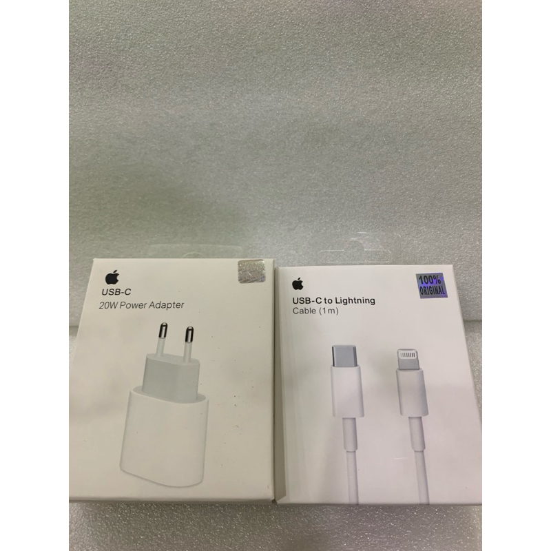 Original iphone SET CHARGER BATOK  20watt Iphone OEM 100%