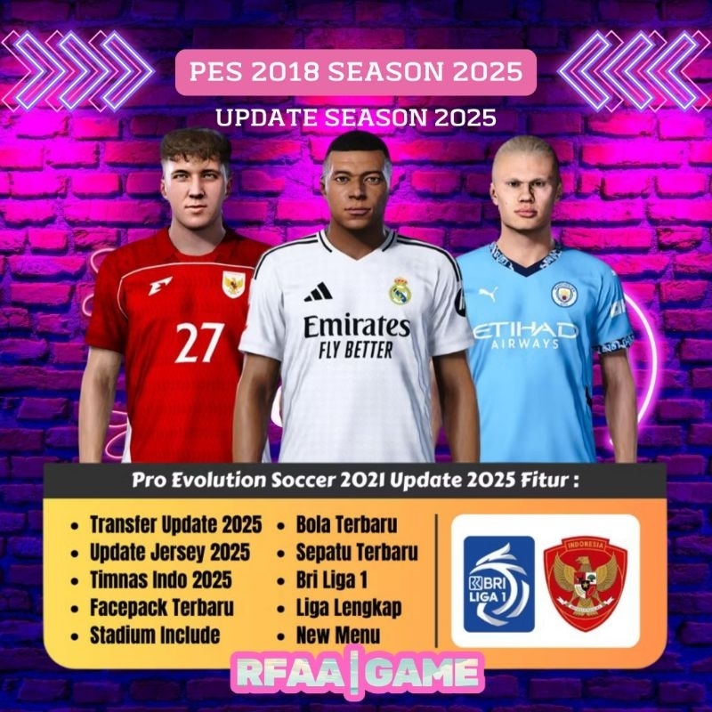 PES 2018 PATCH SEASON 2024 2025 | GAME PC - LAPTOP - DL