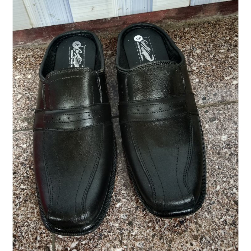sandal slop kulit pria model kekinian