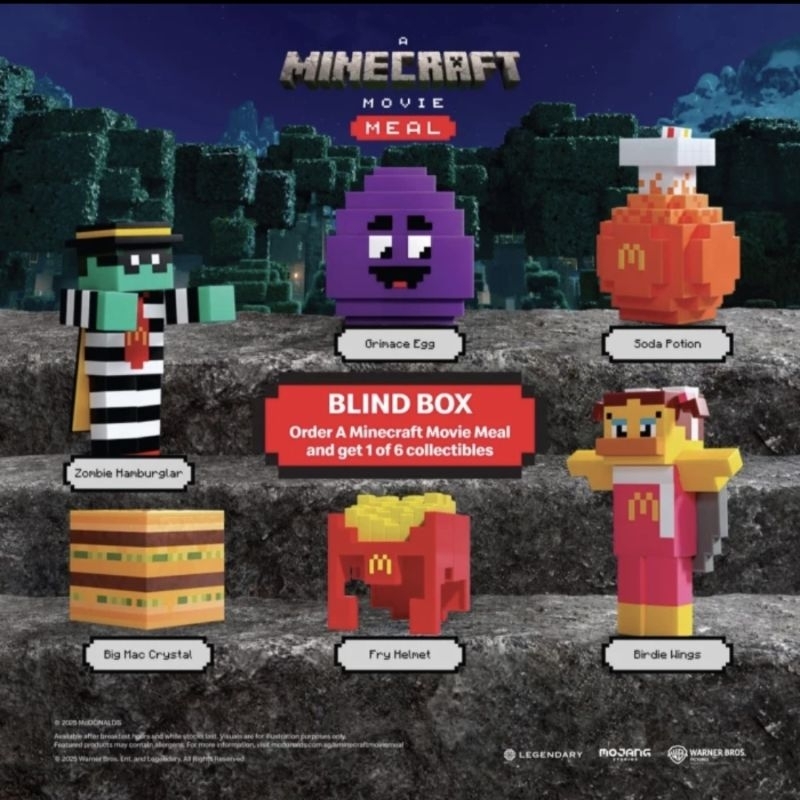 Happy Meal Minecraft McDonald's Special Grimace Egg