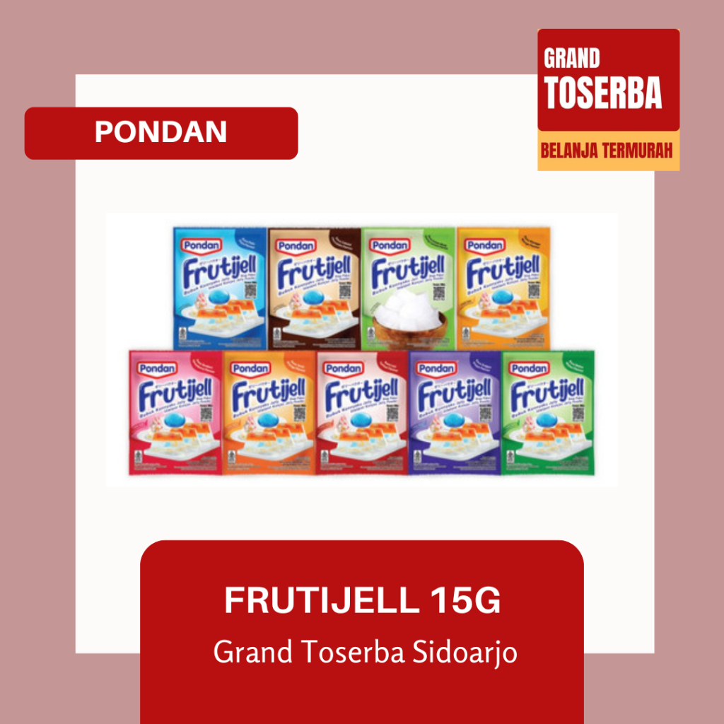 

PONDAN FRUTIJELL 15g / BUBUK JELI INSTAN SIAP PAKAI / MAKANAN RINGAN EKSTRA RUMPUT LAUT