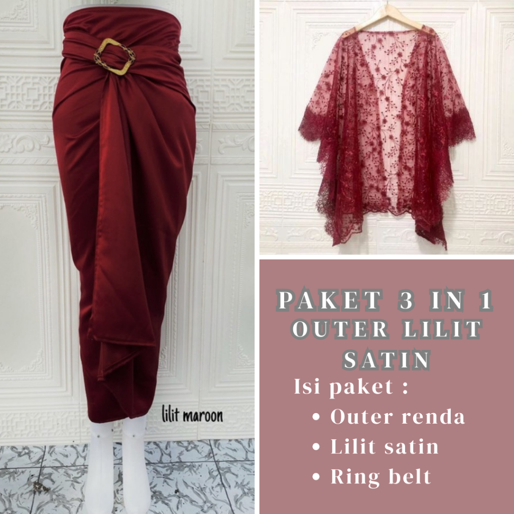 Satu Set Baju Kondangan Wanita Kekinian Remaja Hijab Non Hijab One Set Kebaya Modern Brokat Wisuda T