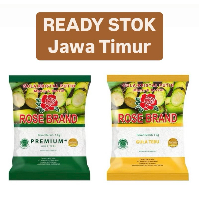

gula rose brand 1kg ready siap kirim